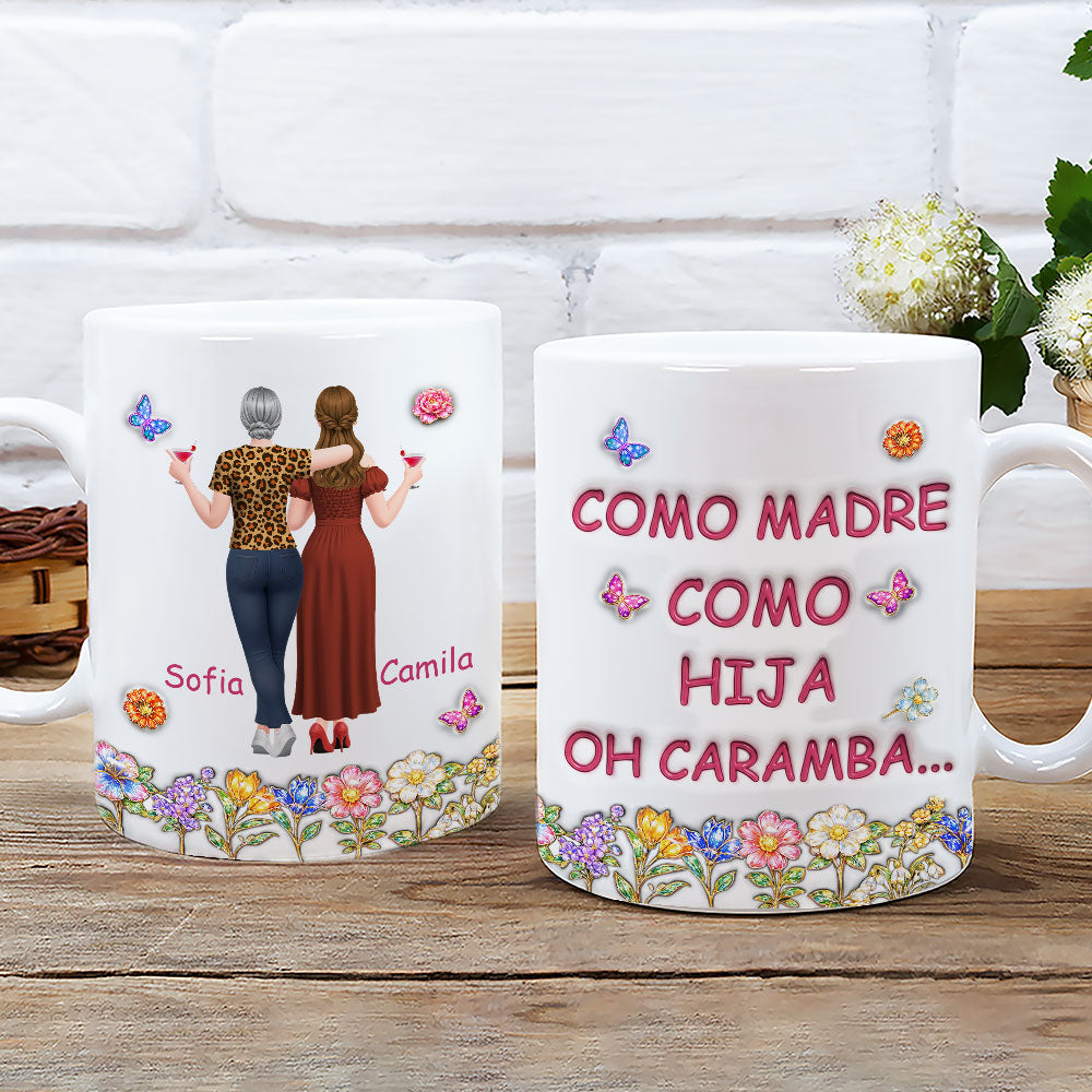 Custom Mother's Day Gift for Mom & Grandma • Como Tú Como Yo - Taza Personalizada con Efecto 3D
