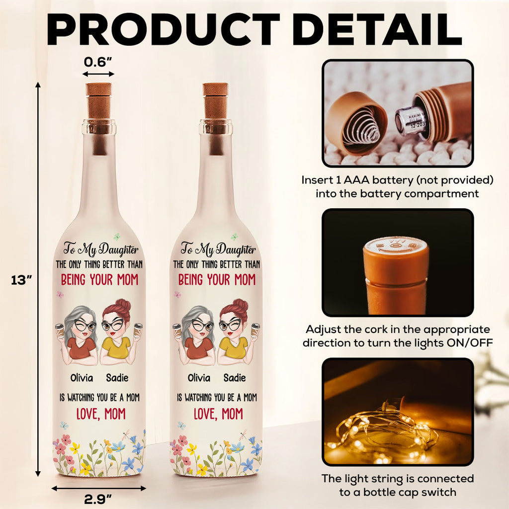 To My Daughter - Personalized Bottle Lamp