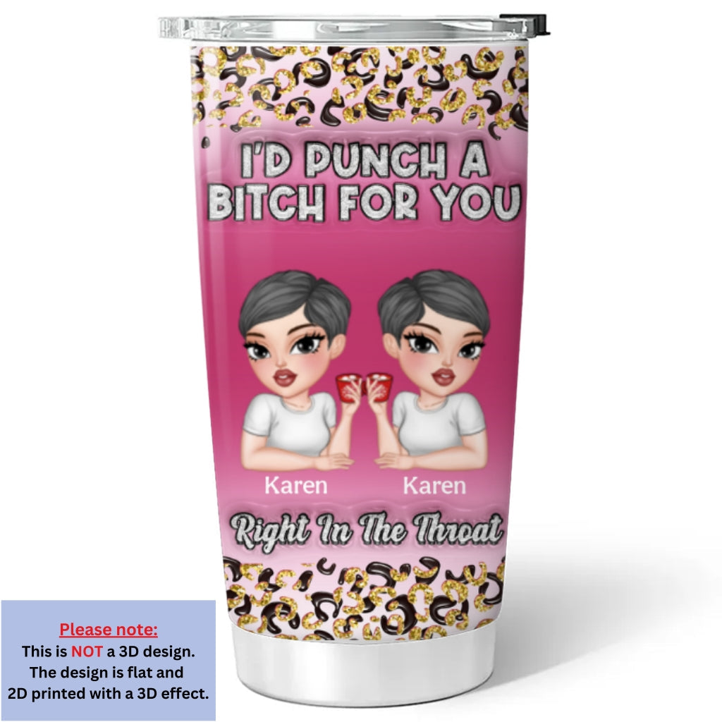 Custom Christmas Birthday Gifts For Best Friend • Punch For You - Personalized 3D Inflated Effect Tumbler