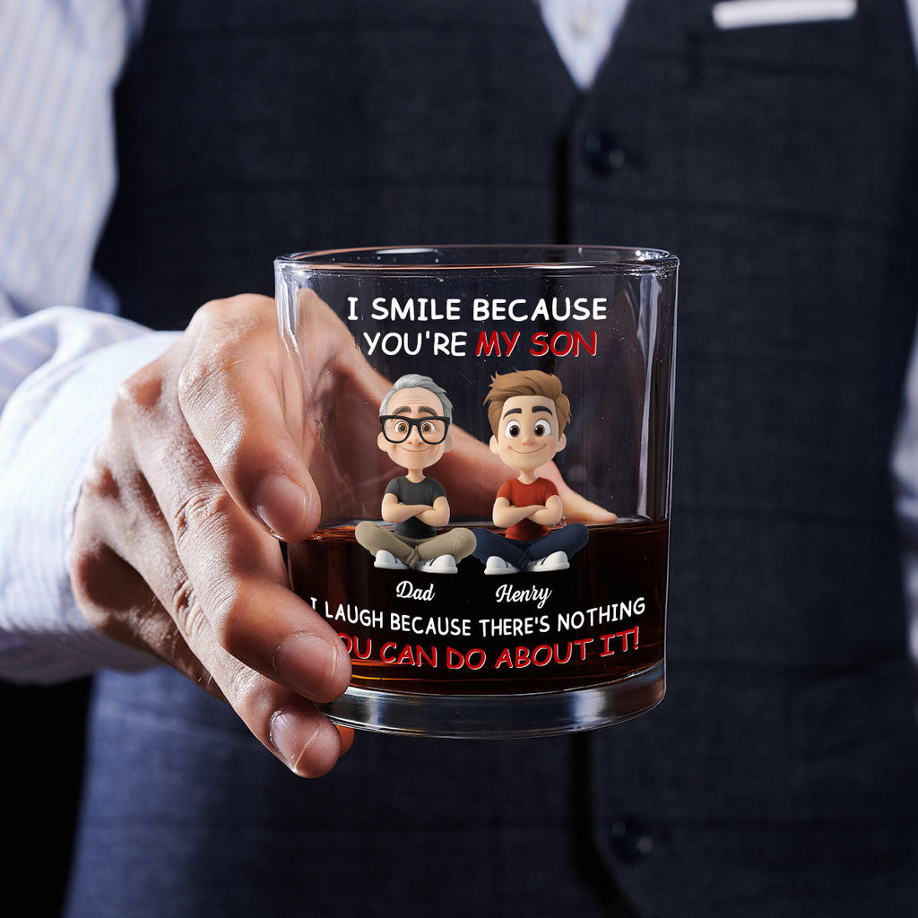 For Son - Personalized Whiskey Glass