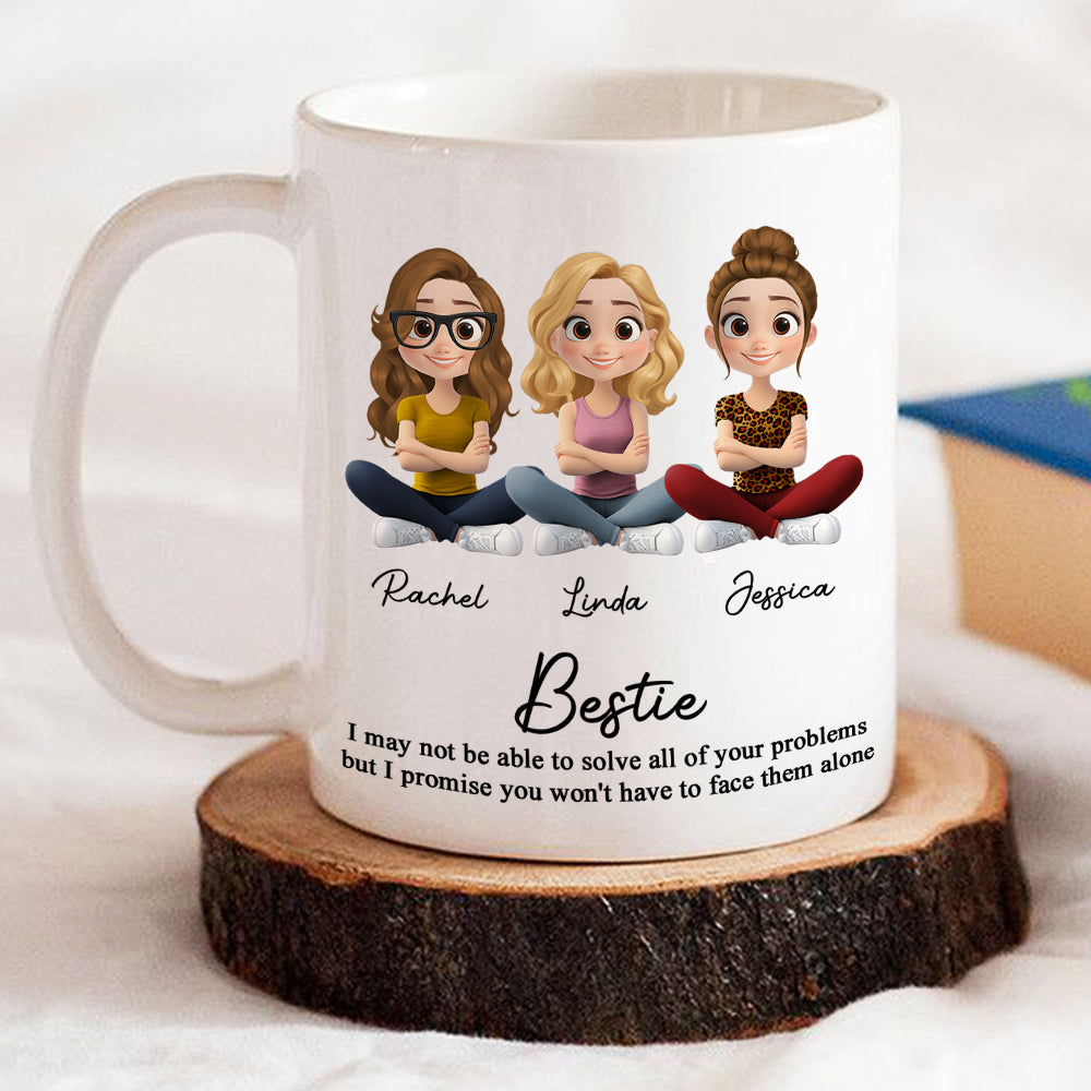 Custom Best Friend, Christmas & Birthday Friendship Keepsake Gift • Friendship Forever Keepsake Cartoonize - Personalized Coffee Mug