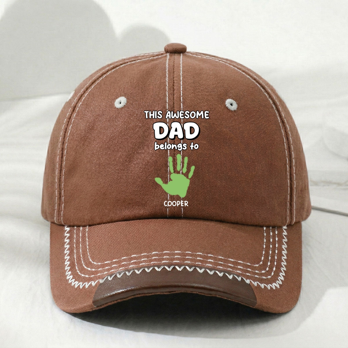 This Awesome Dad Grandpa Belongs To - Personalized Vintage Soft Baseball Cap