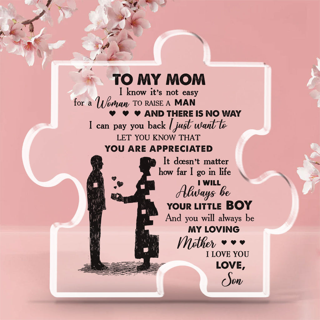 Custom Decor for Mom, Special Gift for Mother • Son To Mom - Personalized Acrylic Plaque