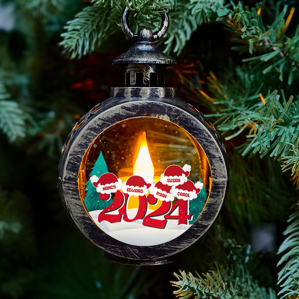 Custom Name Family Christmas Gifts, Holiday Decor • Winter Warmth - Personalized Christmas Lantern