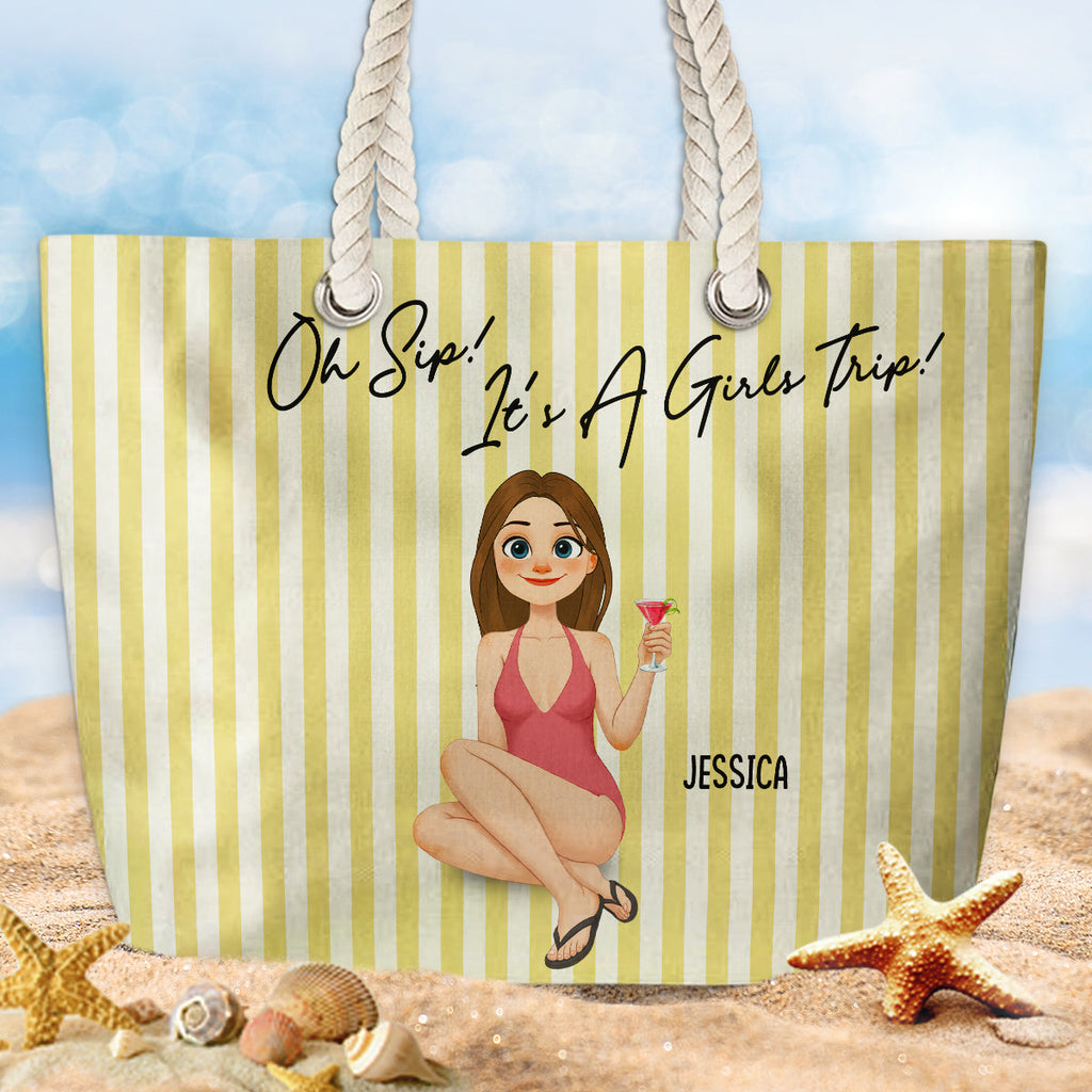 It Is A Girls Trip - Personalized Beach Bag