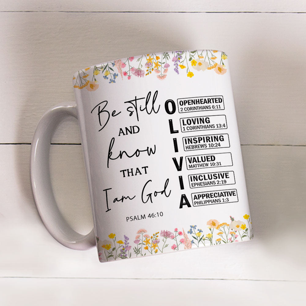 Custom Christmas & Birthday Gift for Daughter • Be Still - Personalized Coffee Mug