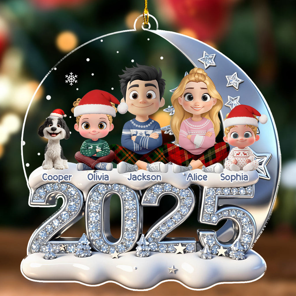 Custom Family Ornament, Christmas Gift for Family Members •  Beside You - Personalized 3D Effect Acrylic Ornament
