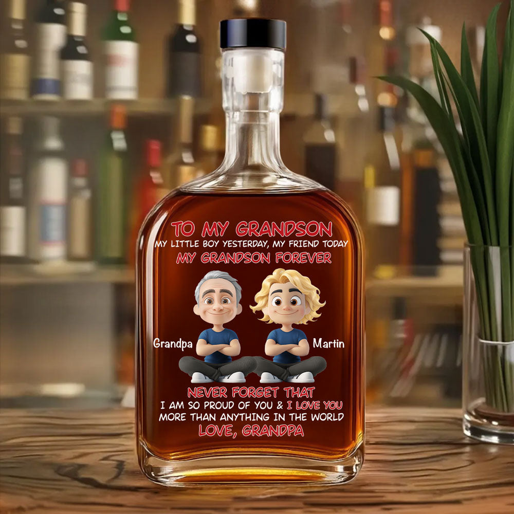 My Grandson Forever - Personalized Spirits Decanter