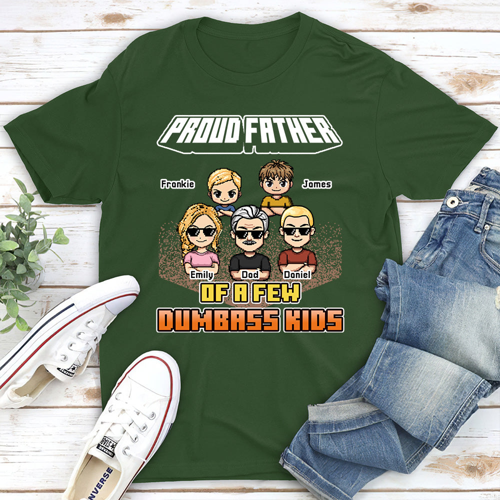 Custom Father's Day, Special Gift for Dad & Grandpa • Dumbass Kids Funny - Personalized Shirt