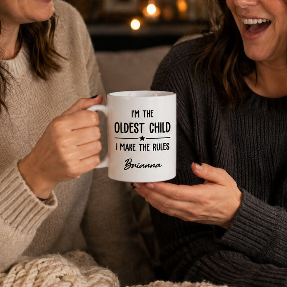 Custom Christmas & Birthday Gift for Brother & Sister • Everyone Has Their Own Rules - Personalized Coffee Mug