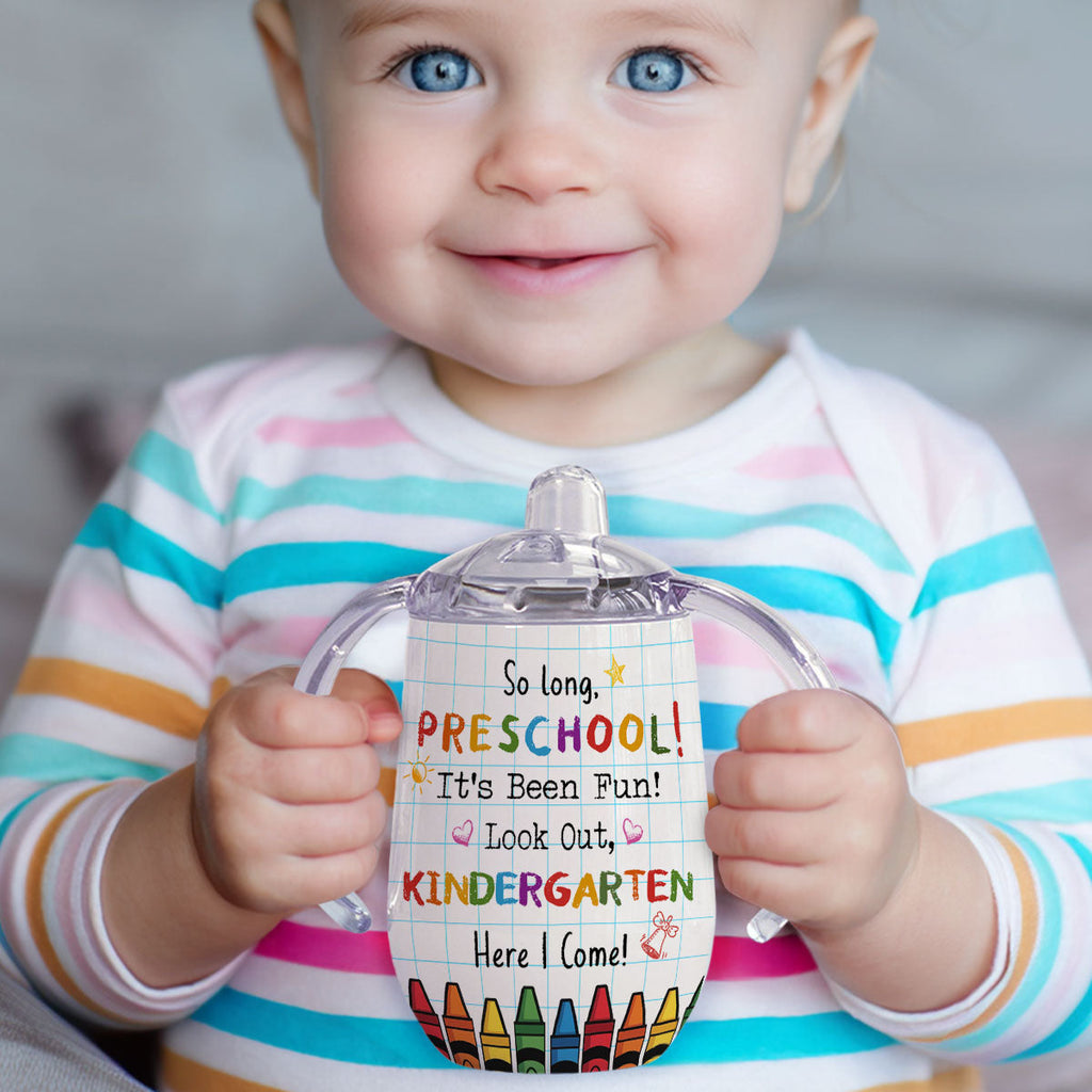 Look Out Kindergarten - Personalized Sippy Cup With Handles