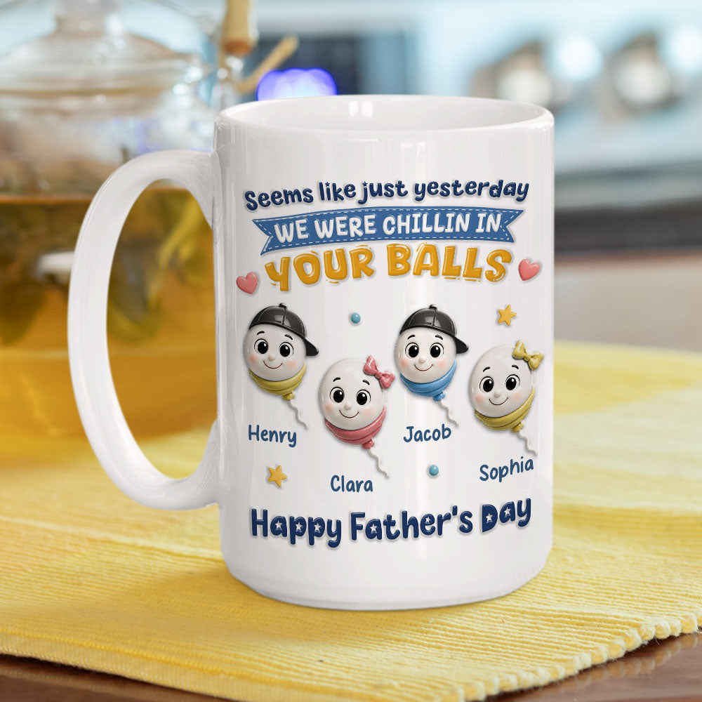 Custom Father's Day, Special Gift for Dad & Grandpa • Seems Like Just Yesterday - Personalized 3D Effect Mug
