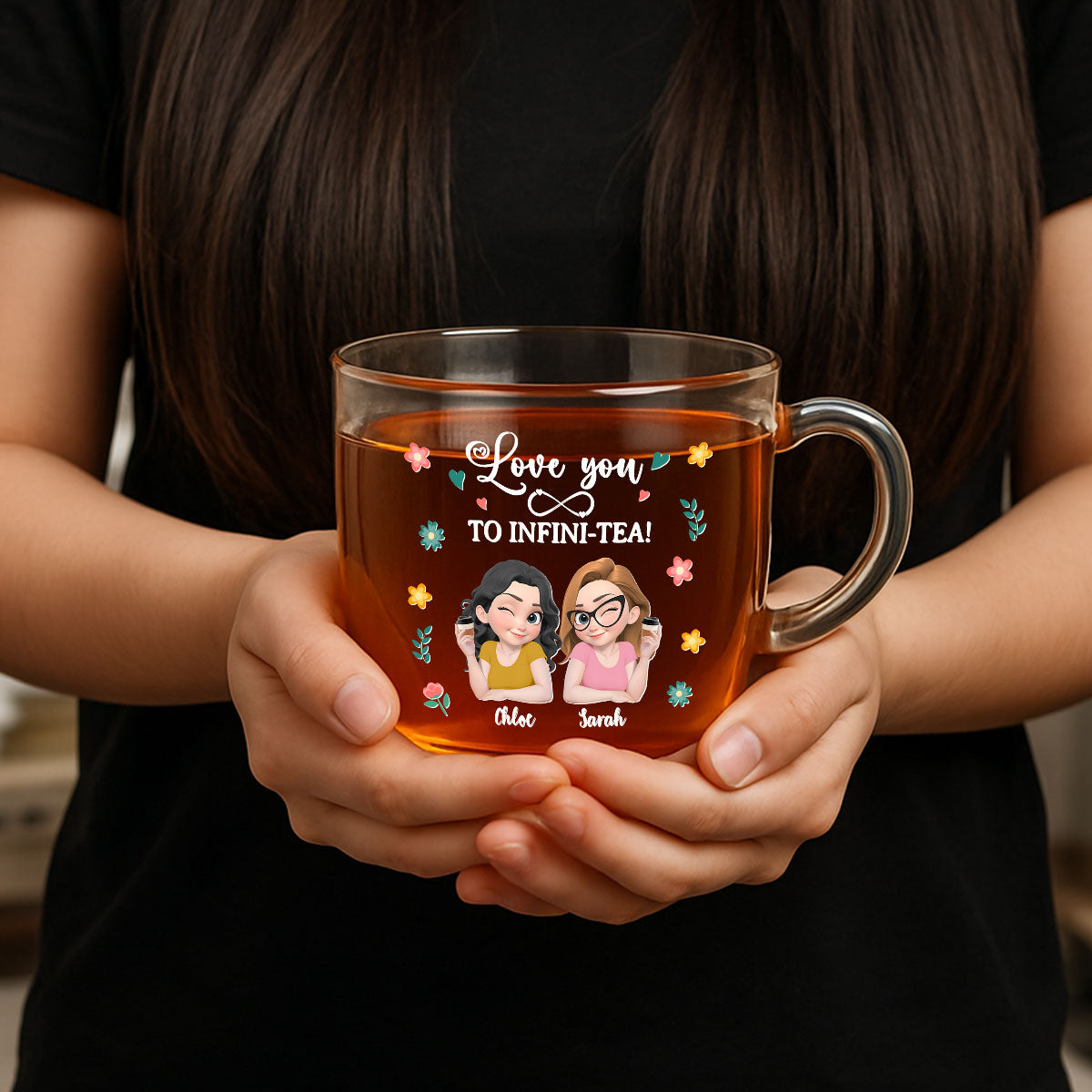 Always Love You - Personalized Glass Tea Cup