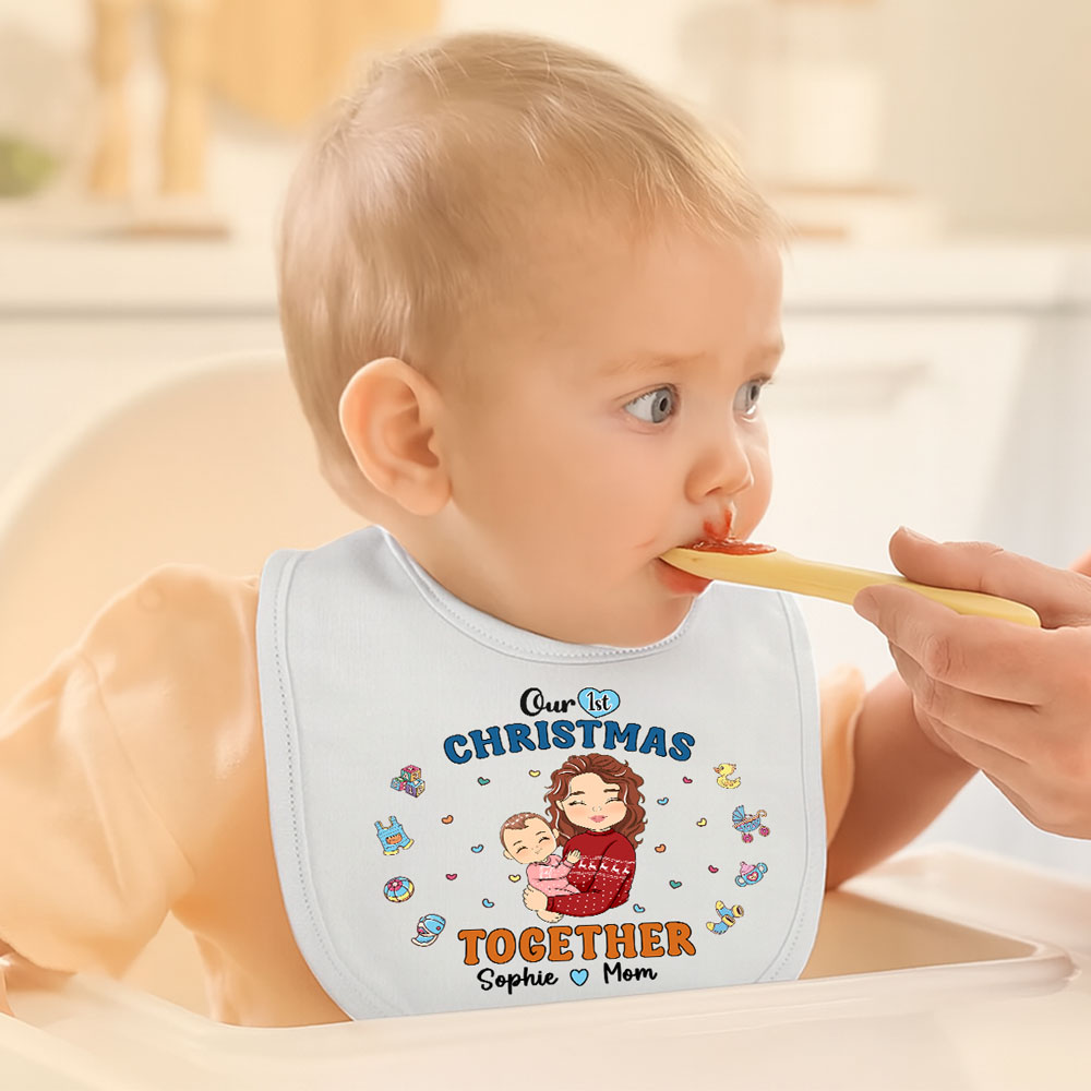 1st Mothers Day Together - Personalized Baby Bib