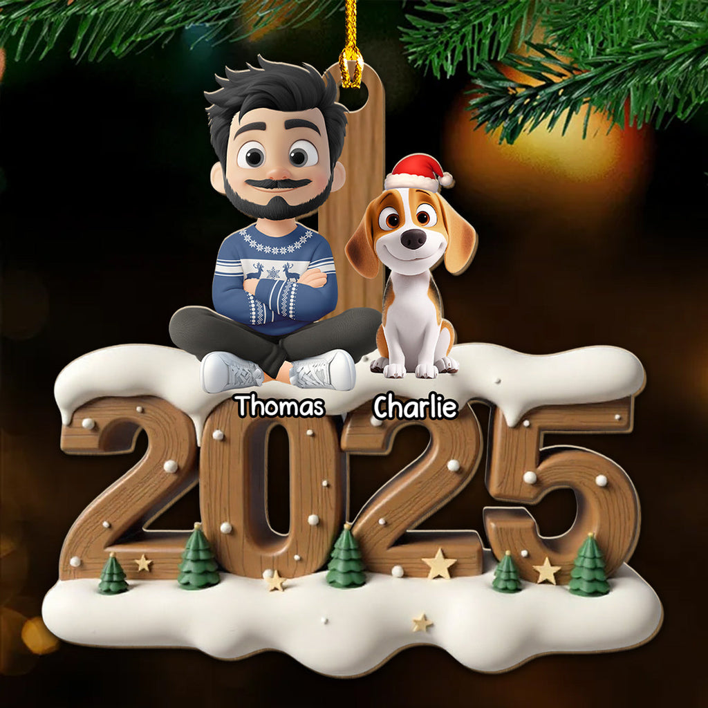 Custom Family Ornament, Christmas Gift for Family Members •  Family Now Onwards General Version - Personalized 3D Effect Wood Ornament