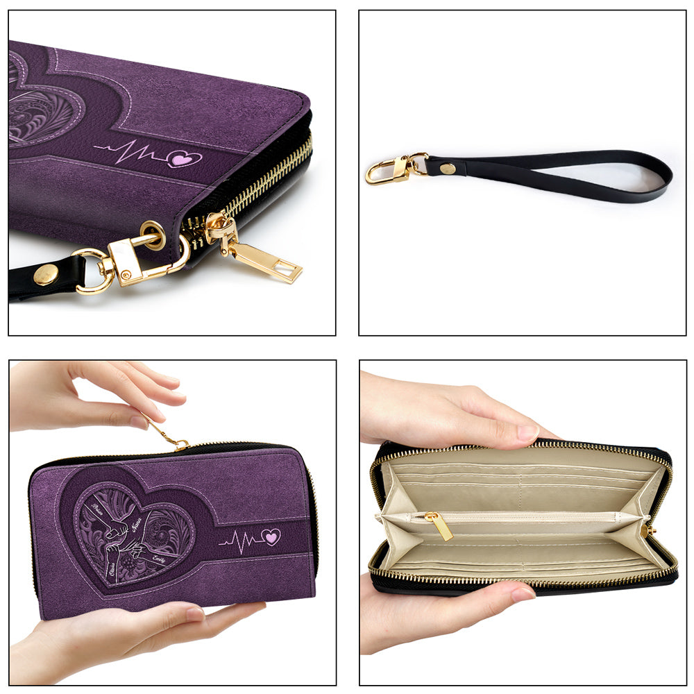 Hold My Hand - Personalized Leather Wallet