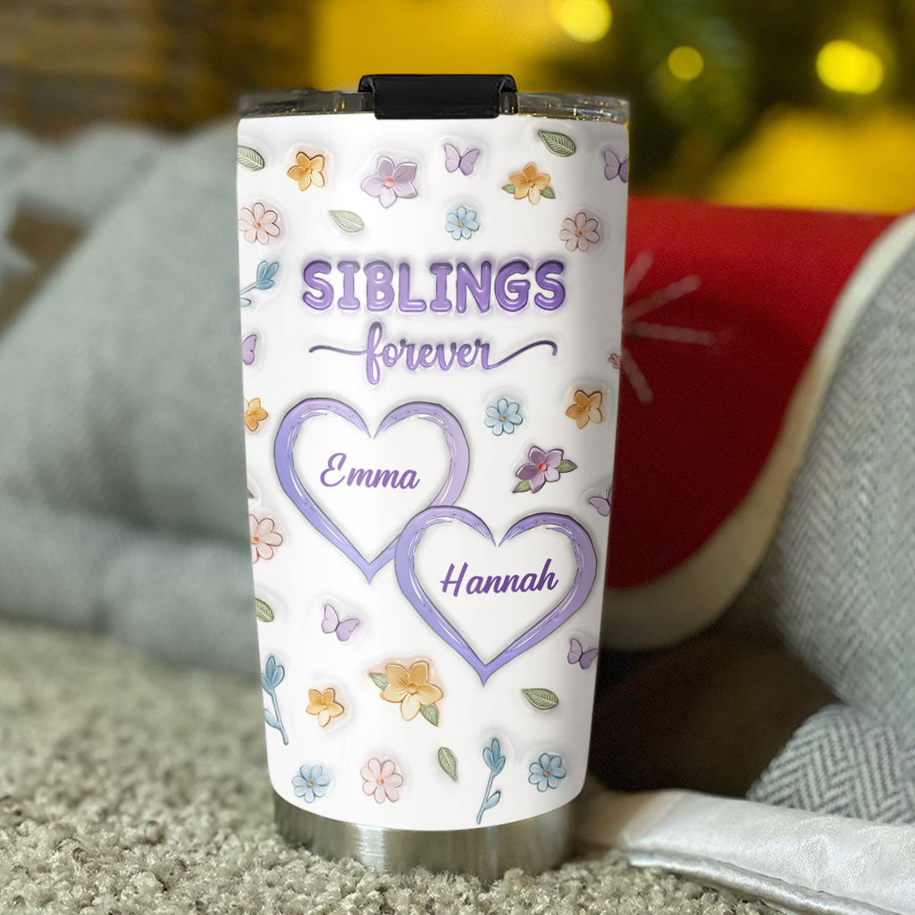 Custom Christmas Birthday Gifts For Best Friend • Besties Forever Version 4 - Personalized 3D Inflated Effect Tumbler