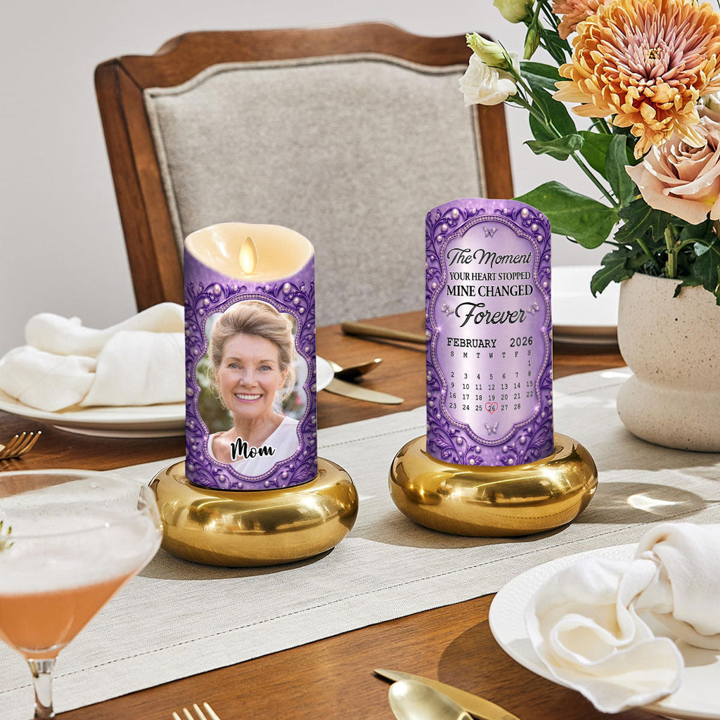 Mine Changed Forever Mom - Personalized LED Candle