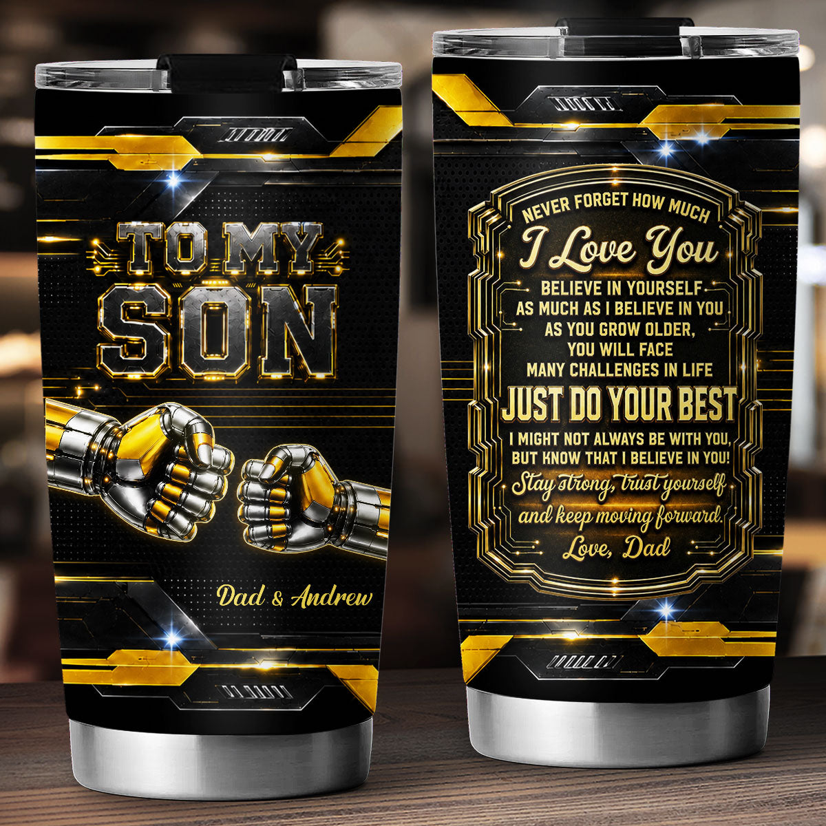 Stay Strong And Do Your Best - Personalized 3D Effect Tumbler