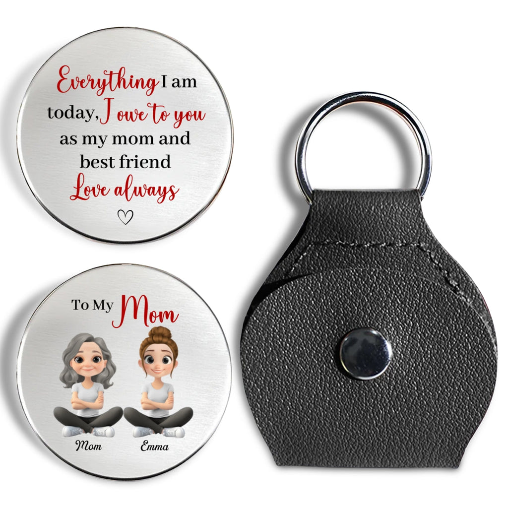 Custom Mom Coin Keychain, Mother's Day Birthday Keepsake • Love Always - Personalized Pocket Hug