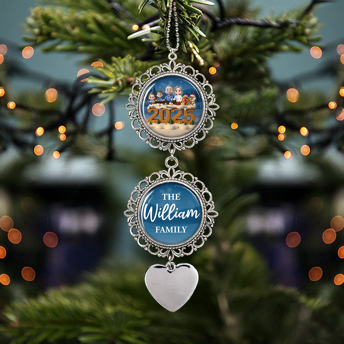 Custom Keepsake Christmas Ornament •  As A Family Now Onwards - Personalized Charming Ornament