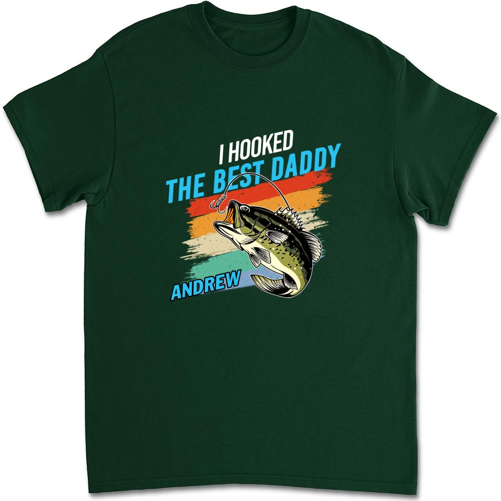 Custom Father's Day, Special Gift for Dad & Grandpa • We Hooked The Best Daddy - Personalized Shirt
