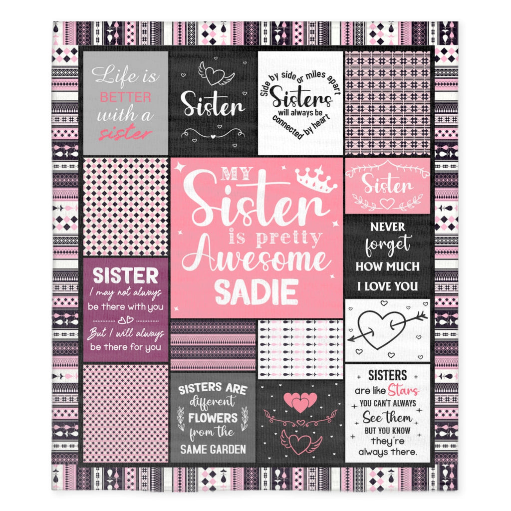 My Sister Is Pretty Awesome - Personalized Fleece Blanket