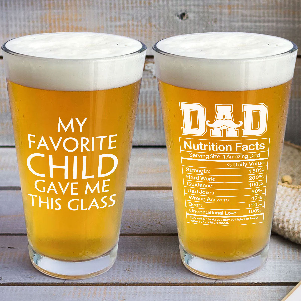 Amazing Dad - Personalized Beer Glass