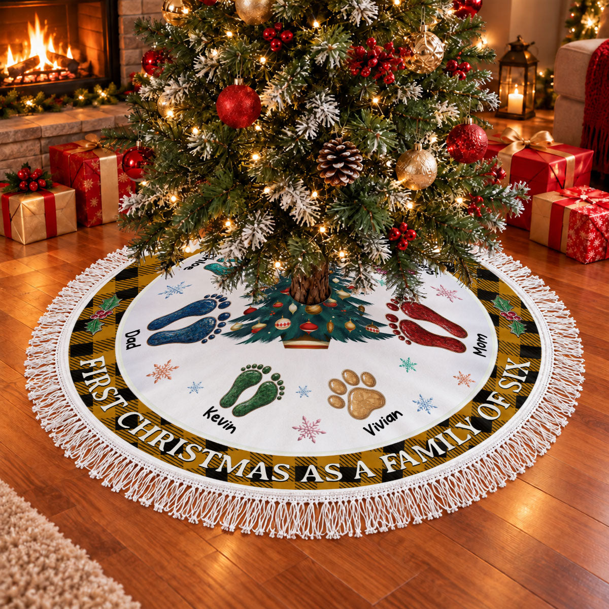 Our First Christmas 2026 - Personalized Tree Skirt