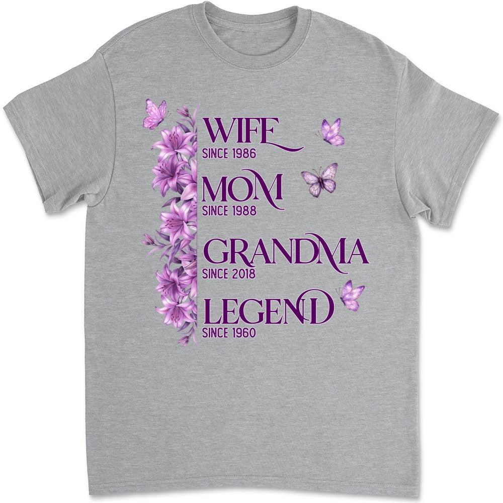 Custom Mother's Day Gift for Mom & Grandma • Wife Mom Grandma Legend - Personalized Shirt