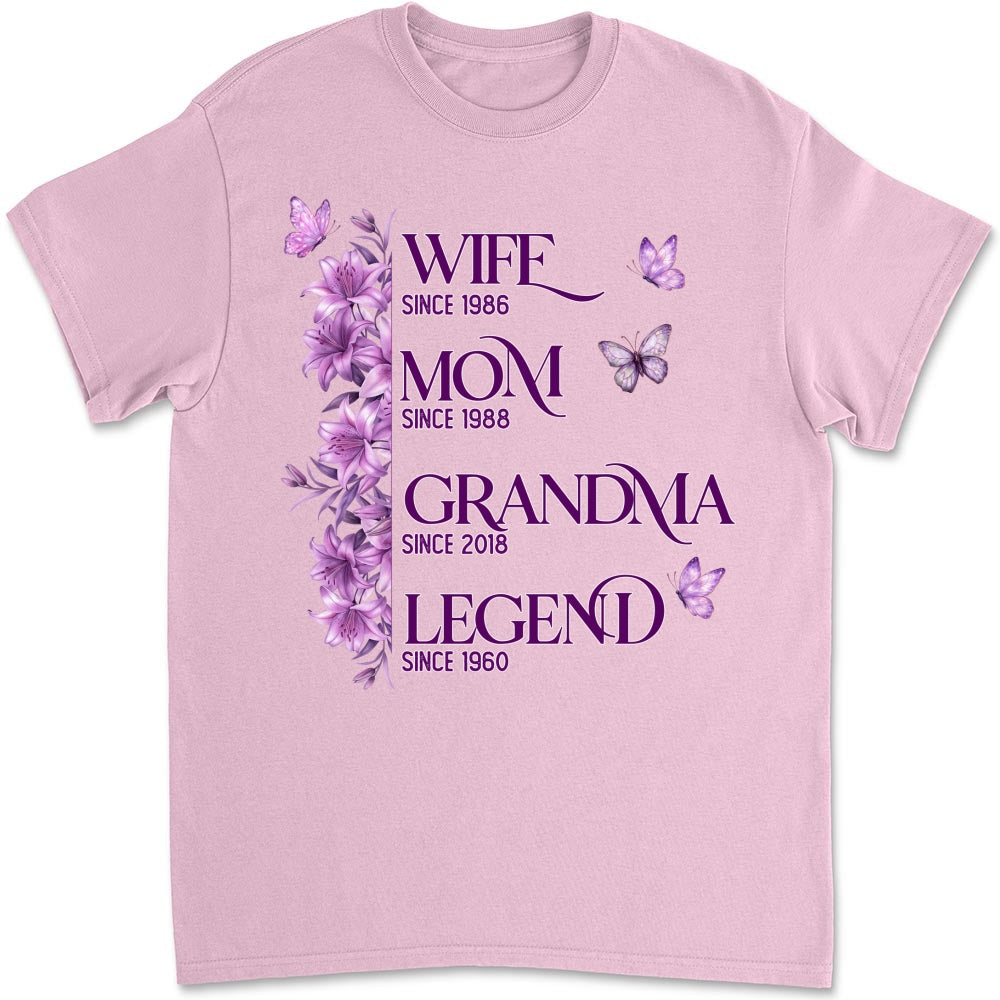 Custom Mother's Day Gift for Mom & Grandma • Wife Mom Grandma Legend - Personalized Shirt