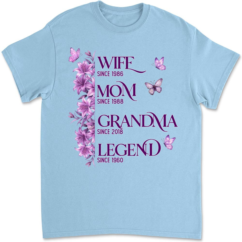 Custom Mother's Day Gift for Mom & Grandma • Wife Mom Grandma Legend - Personalized Shirt