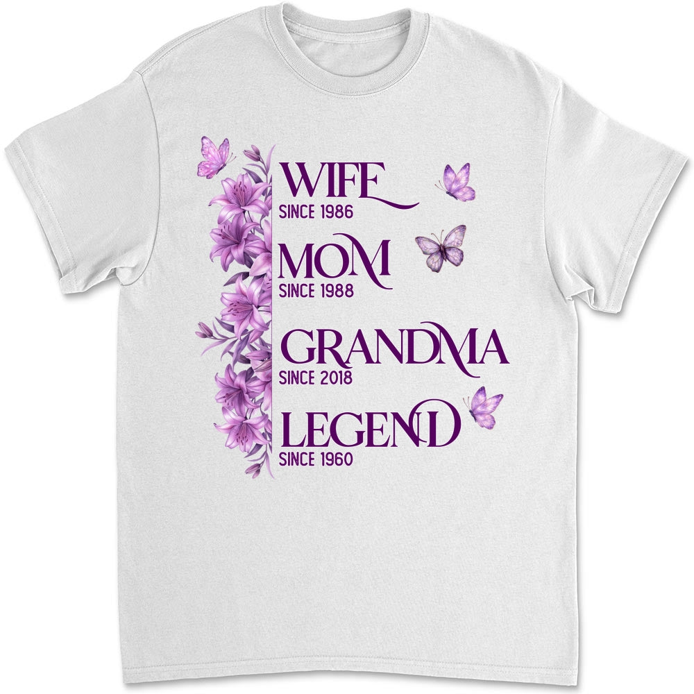 Custom Mother's Day Gift for Mom & Grandma • Wife Mom Grandma Legend - Personalized Shirt