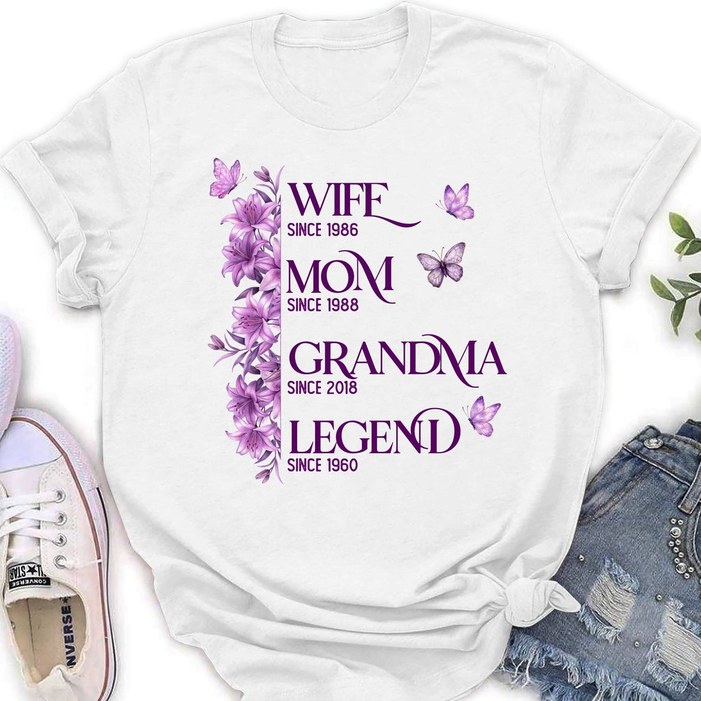 Custom Mother's Day Gift for Mom & Grandma • Wife Mom Grandma Legend - Personalized Shirt