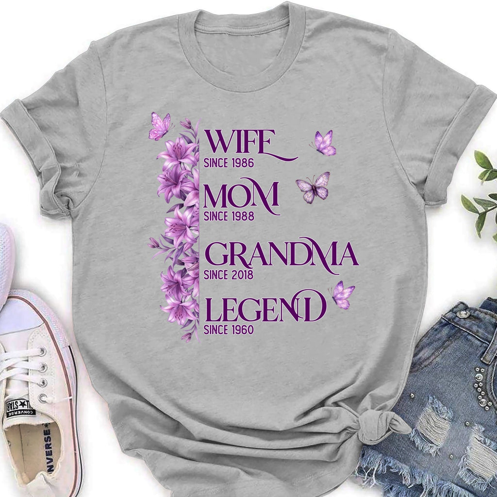 Custom Mother's Day Gift for Mom & Grandma • Wife Mom Grandma Legend - Personalized Shirt