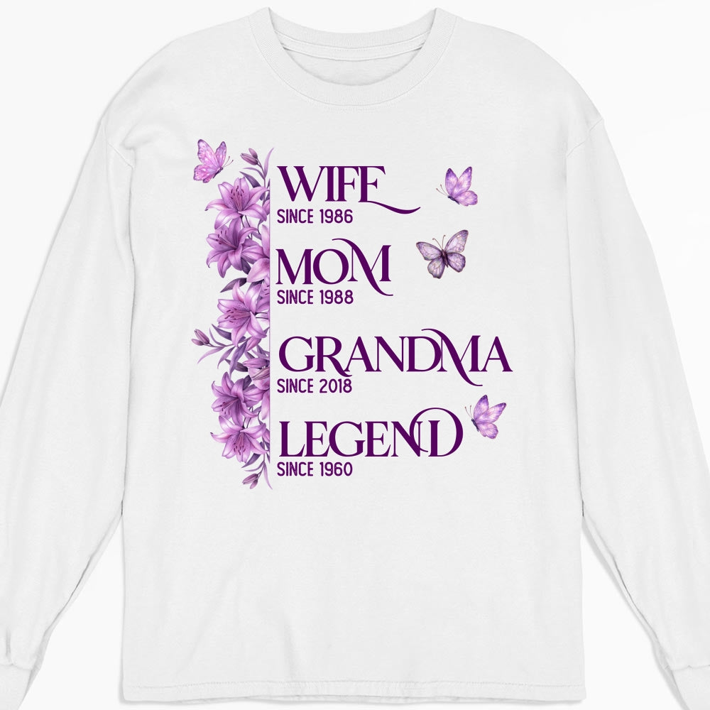 Custom Mother's Day Gift for Mom & Grandma • Wife Mom Grandma Legend - Personalized Shirt