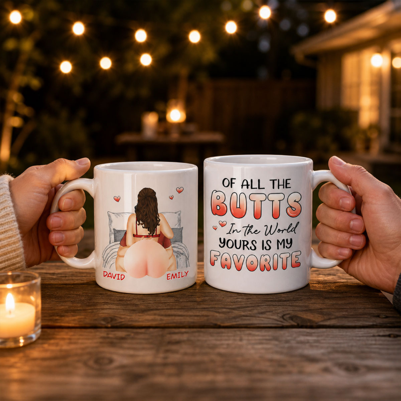 Custom Birthday & Christmas Keepsake Gift • My Favorite Ass - Personalized Squishy Mug
