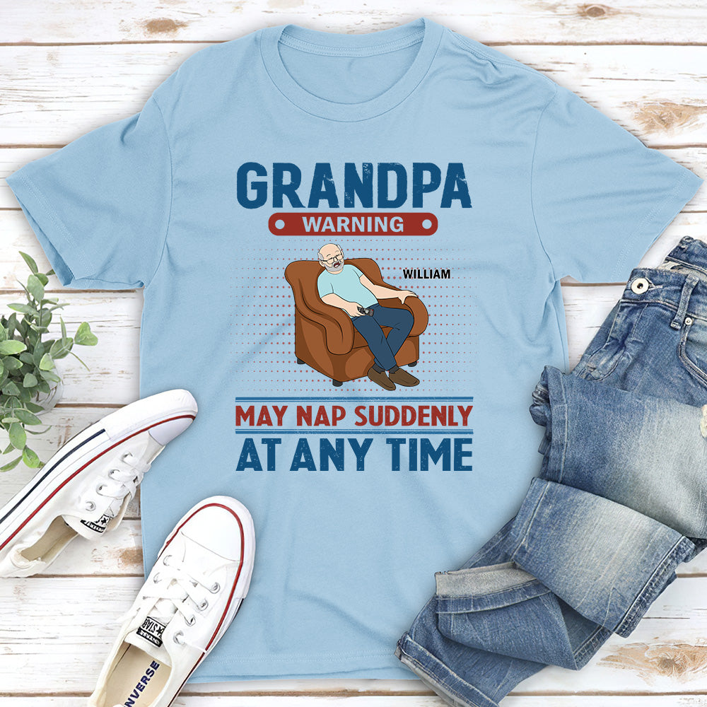 Custom Father's Day, Special Gift for Dad & Grandpa • Nap At Anytime - Personalized Shirt