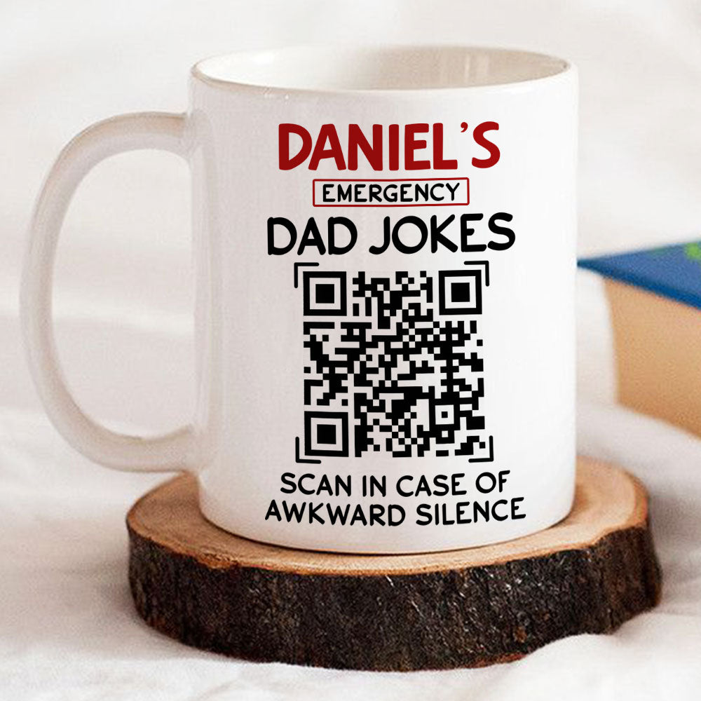Custom Best Friend, Christmas & Birthday Friendship Keepsake Gift • Emergency Dad Joke - Personalized Coffee Mug