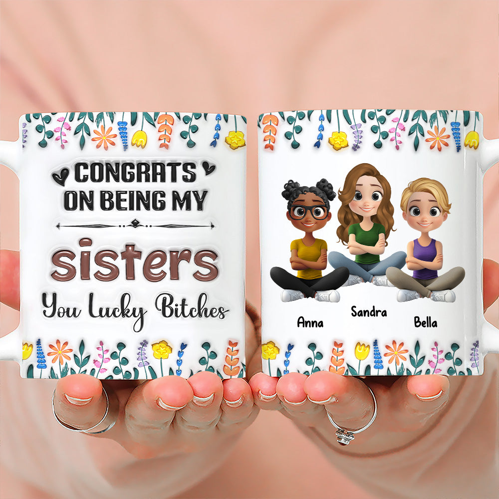 Custom Best Friend, Christmas & Birthday Friendship Keepsake Gift • Congrats On Being My Forever Bestie - Personalized 3D Inflated Effect Mug