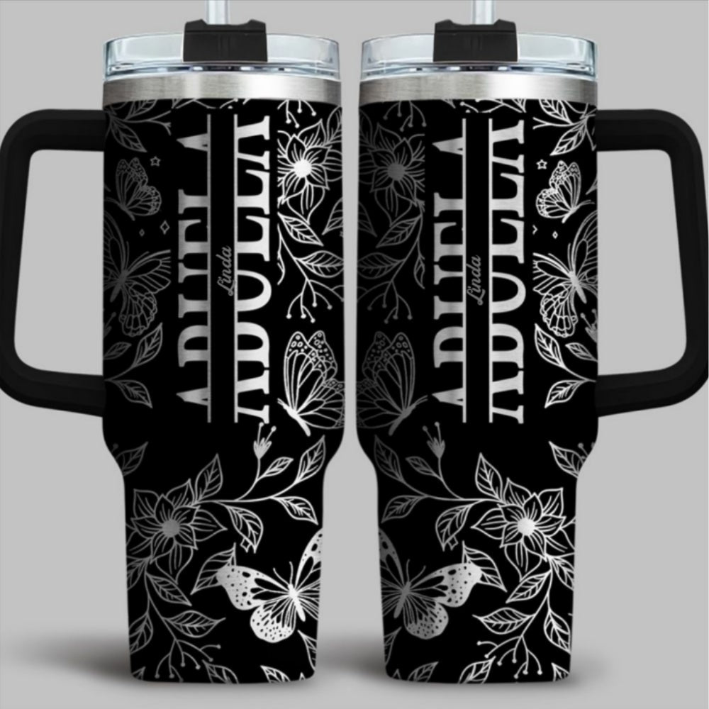 Custom Mother's Day Birthday Gifts For Mom • The Love Of Mom - Personalized Engraved 40oz Tumbler With Handle