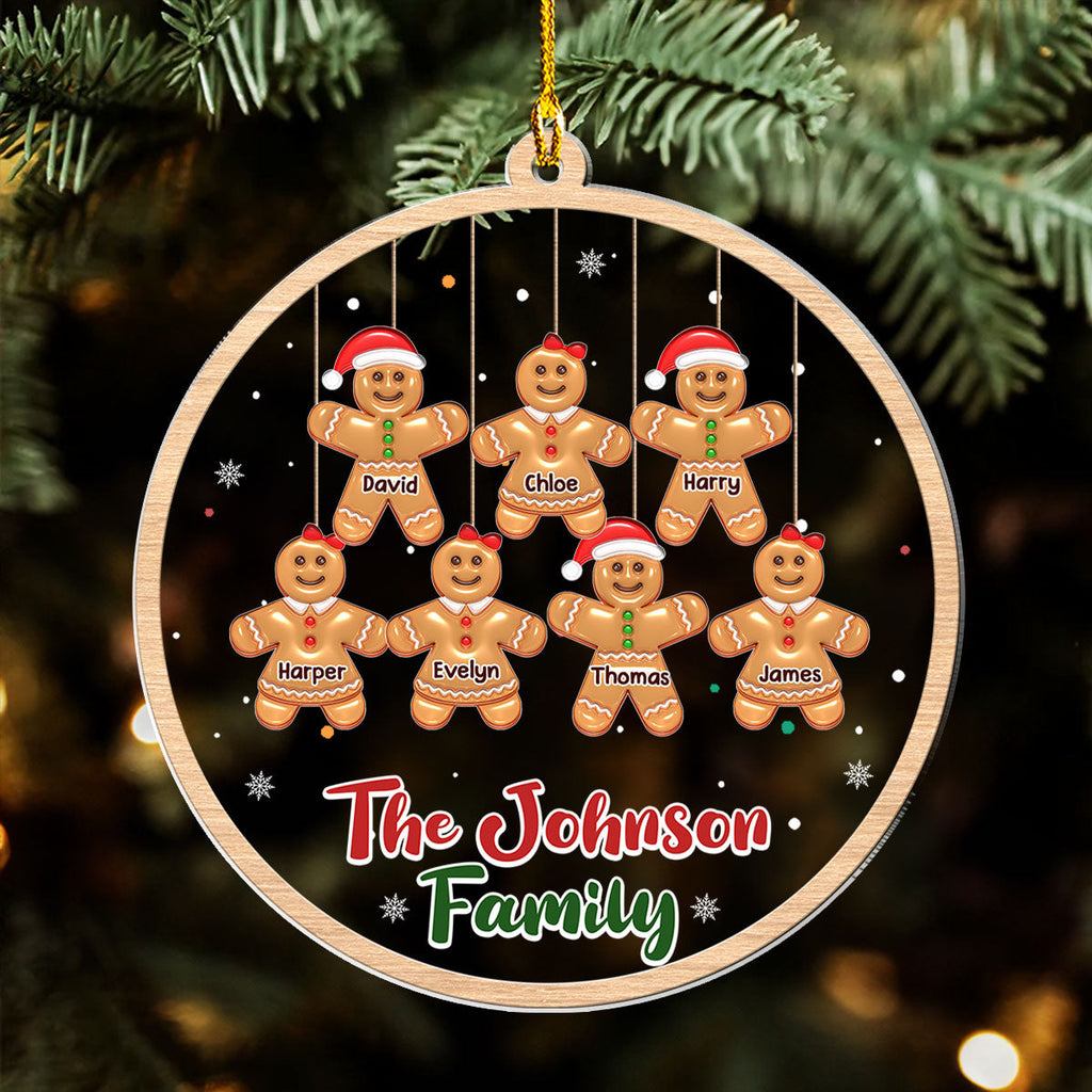 Custom Family Ornament, Christmas Gift for Family Members •  Home Wreath Christmas - Personalized 3D Inflated Effect Acrylic Ornament
