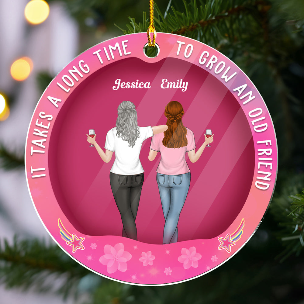 Custom Friendship Christmas Ornament, Best Friend Gift •  Best Friends Forever - Personalized Acrylic Ornament
