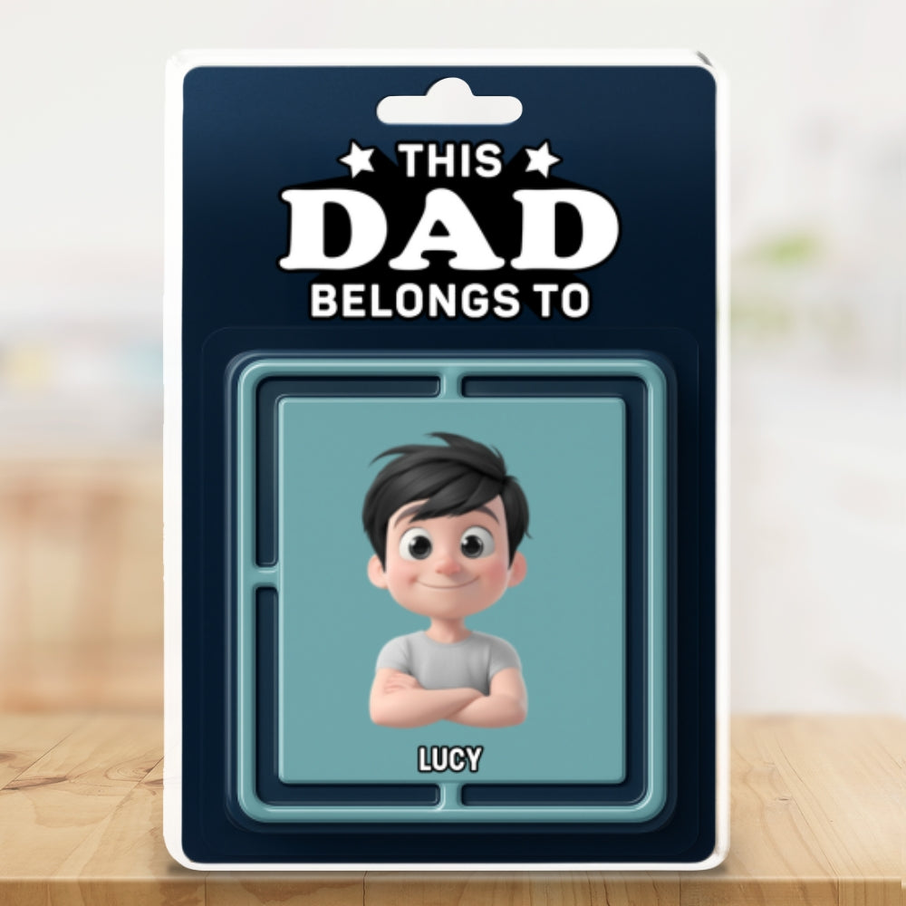 Custom Father's Day Decor, Gift for Dad & Grandpa • This Daddy Belong To - Personalized Acrylic Plaque