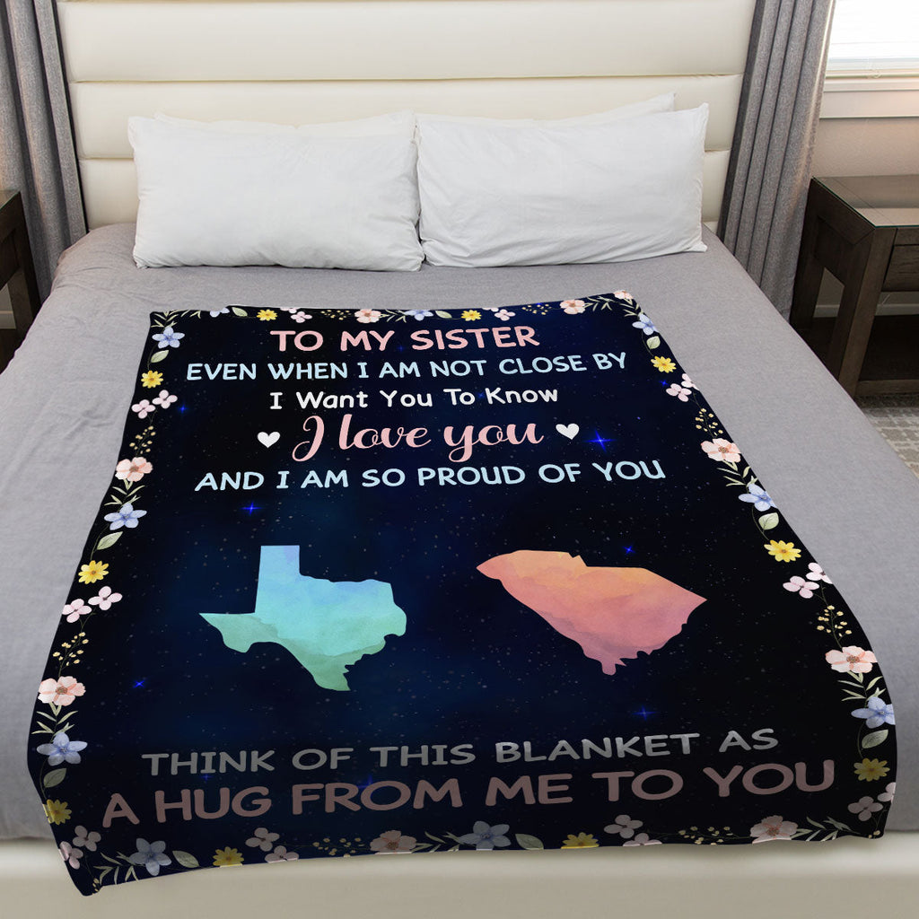 A Hug From Me To You - Personalized Fleece Blanket