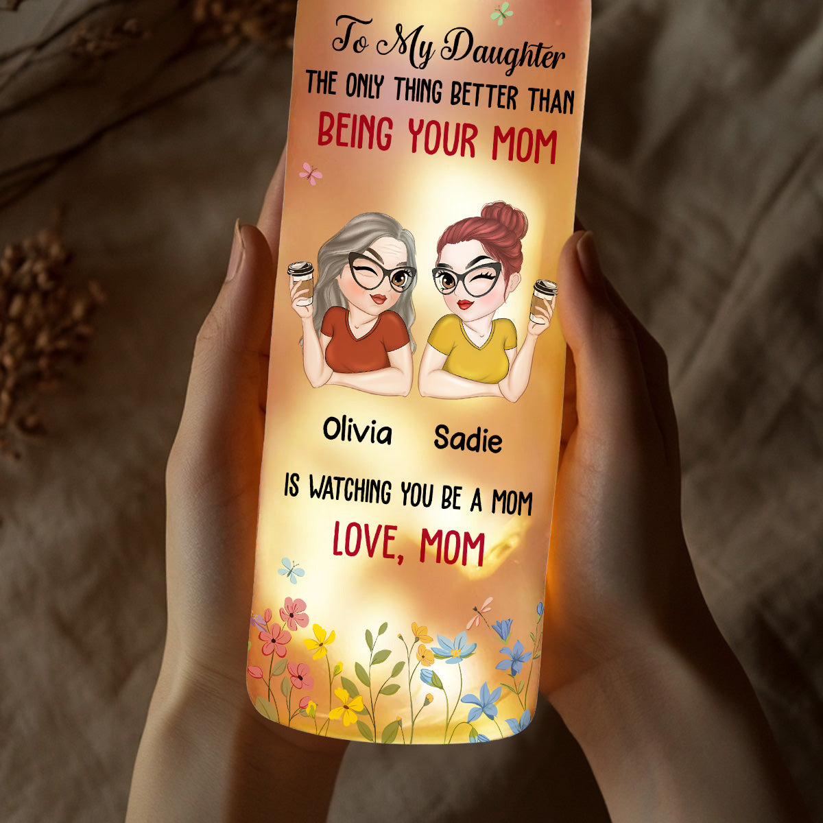 To My Daughter - Personalized Bottle Lamp