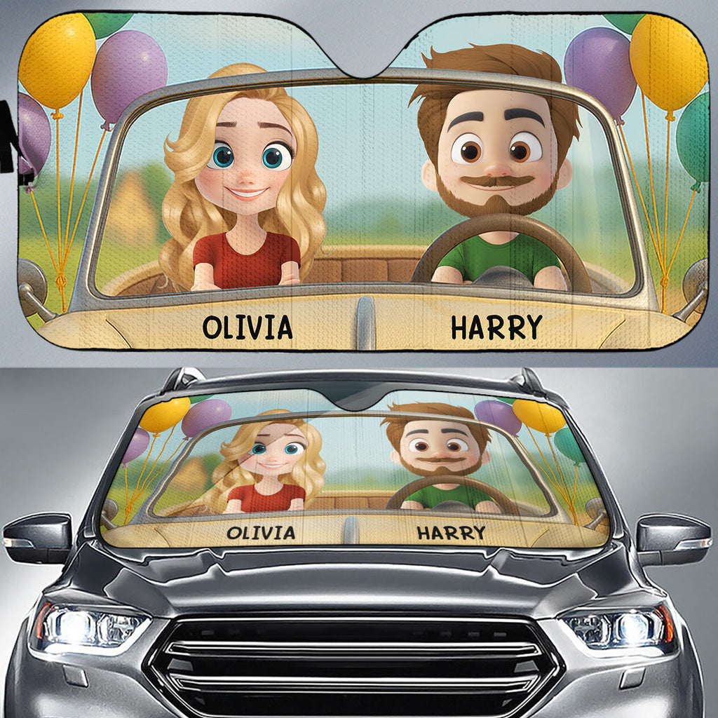 Forever Ride Together - Personalized Car Sunshade