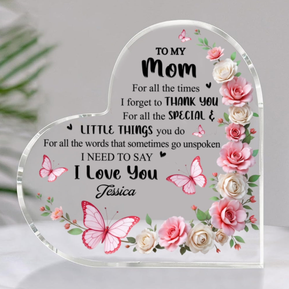 Custom Mother's Day Decor, Gift for Mom & Grandma • To My Mother - Personalized Acrylic Plaque