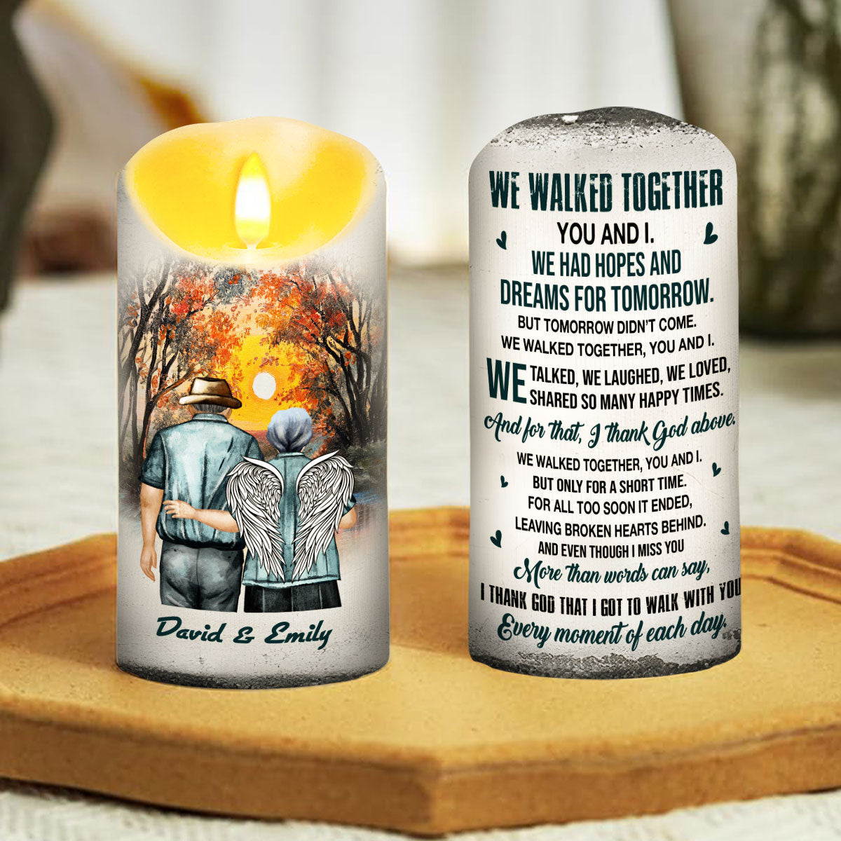 We Walked Together You And I - Personalized LED Candle