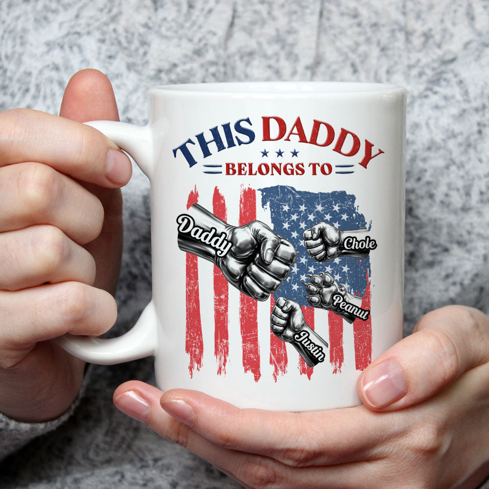 Custom Father's Day, Special Gift for Dad & Grandpa • Daddy And Kids - Personalized Coffee Mug